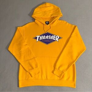 Thrasher Yellow Hoodie Sweatshirt Size M Skater Streetwear Grunge